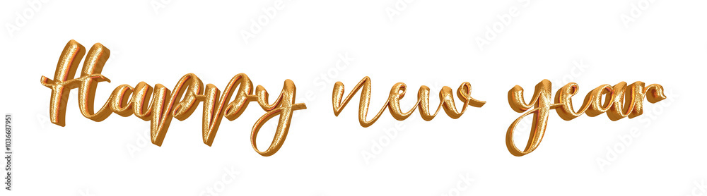 Happy new year gold text isolated
Happy new year gold text isolated