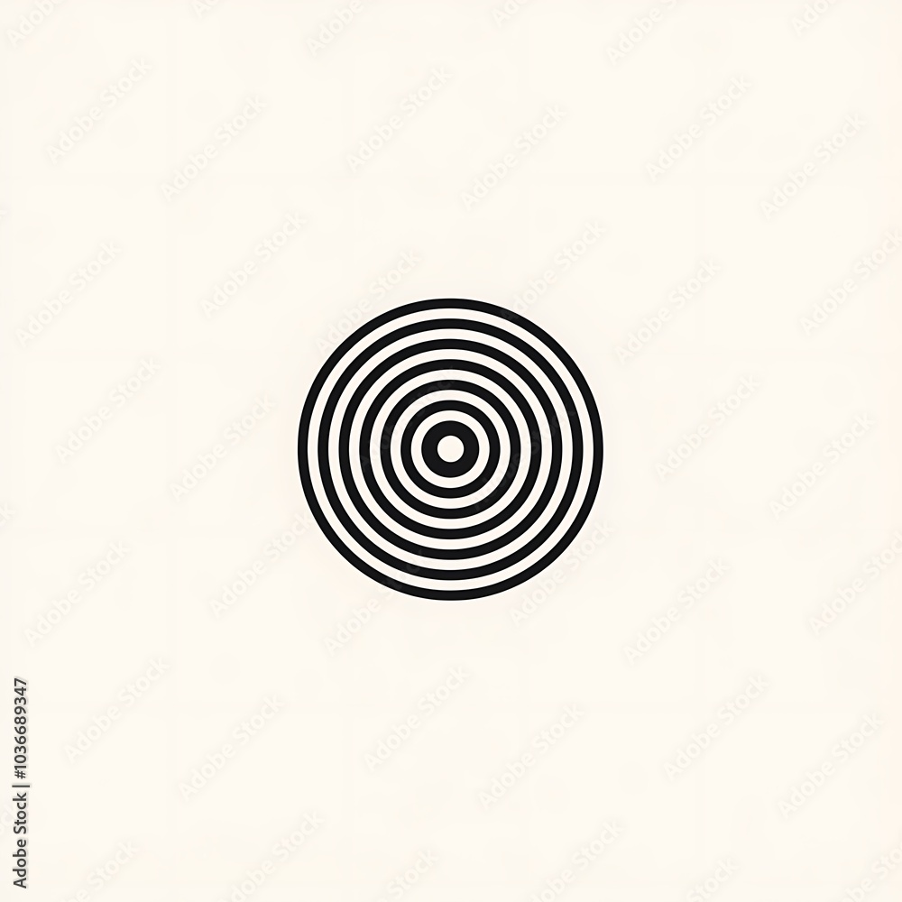 A black and white concentric circle pattern on a white background. A black and white concentric circle pattern on a white background.