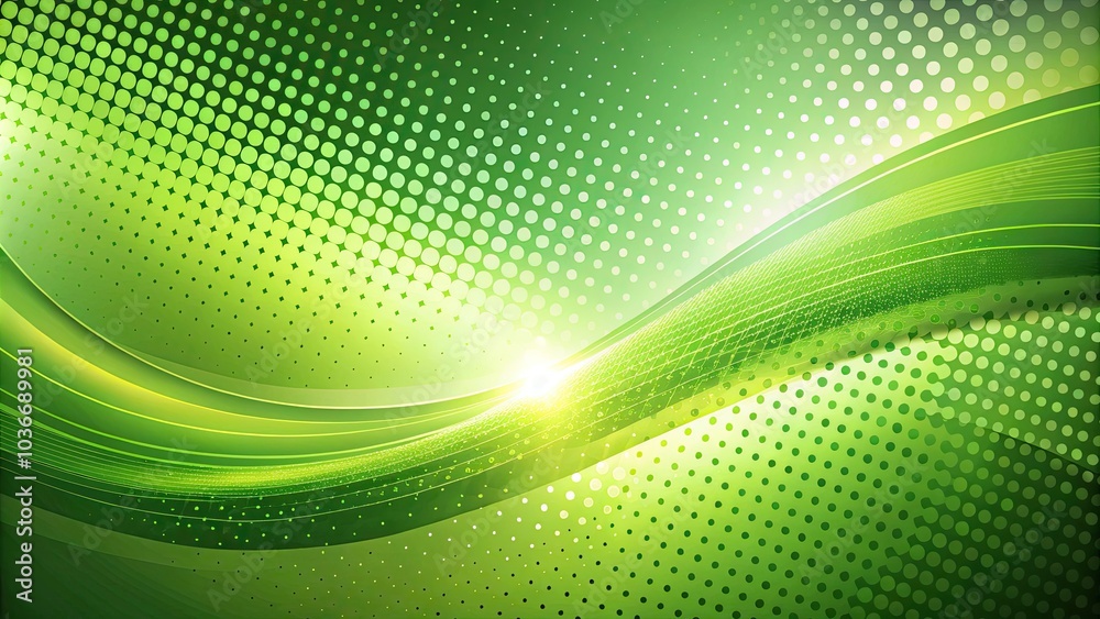 Abstract Background with Curves and Halftone Dots in Light Green Colors for Product Photography, Ideal for Modern Designs, Digital Art, and Creative Projects Abstract Background with Curves and Halftone Dots in Light Green Colors for Product Photography, Ideal for Modern Designs, Digital Art, and Creative Projects