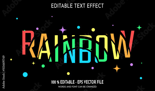Rainbow Editable Text Effect