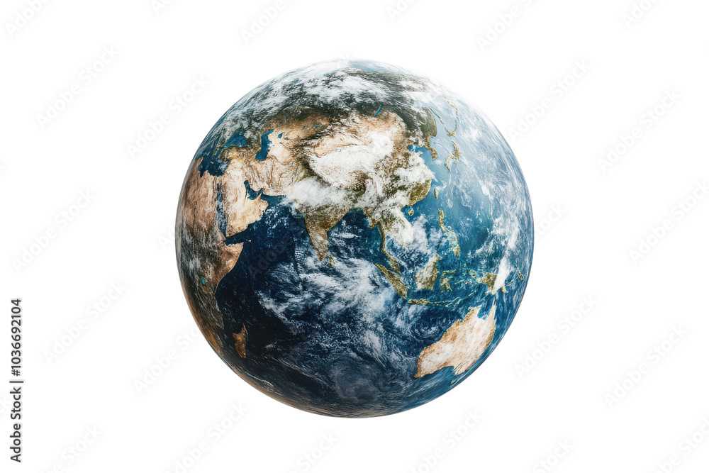 Planet Earth Isolated on transparent Background - A Stunning Visual for Environmental Awareness and Educational Material