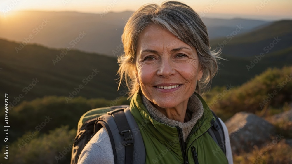 The woman is a traveler, she is happy and smiling. She has visited different parts of the world and has a life full of experience. The woman is a traveler, she is happy and smiling. She has visited different parts of the world and has a life full of experience.