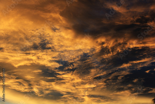 Wallpaper Mural sunset with clouds over  the village in india Torontodigital.ca
