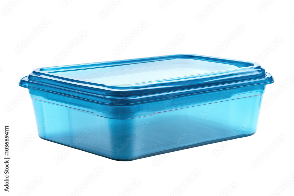 Versatile and Practical Plastic Storage Box Isolated on a Clean transparent Background for Organizational Solutions