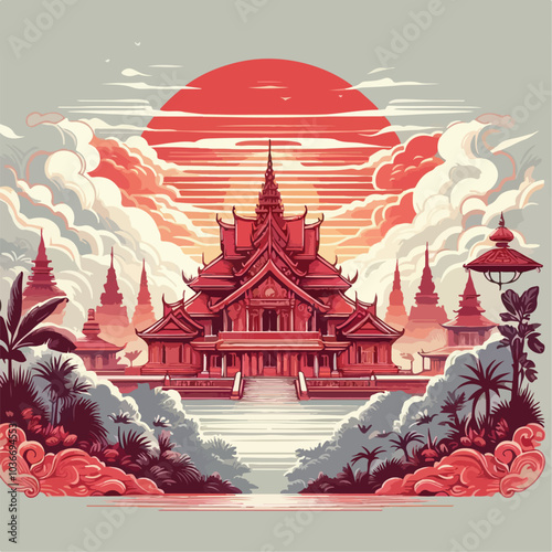 temple illustration