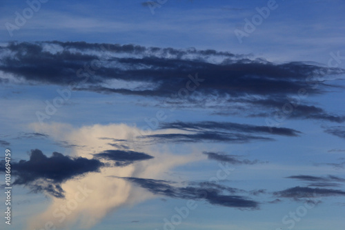 blue sky with clouds in island in the sea