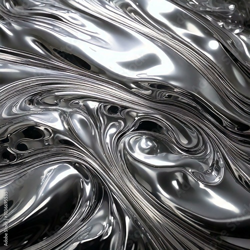 Metal chrome liquid background photo