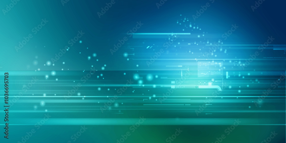 Obraz premium 2d illustration Abstract futuristic electronic circuit technology background