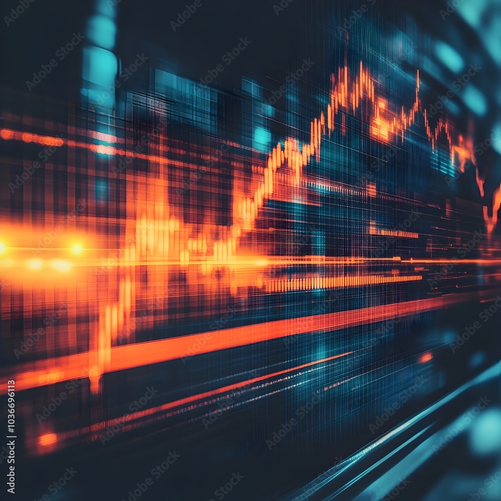 Obraz premium Dynamic Arrow Background Design for Market Insights and Financial Strategy