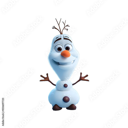 snowman with a scarf generative AI