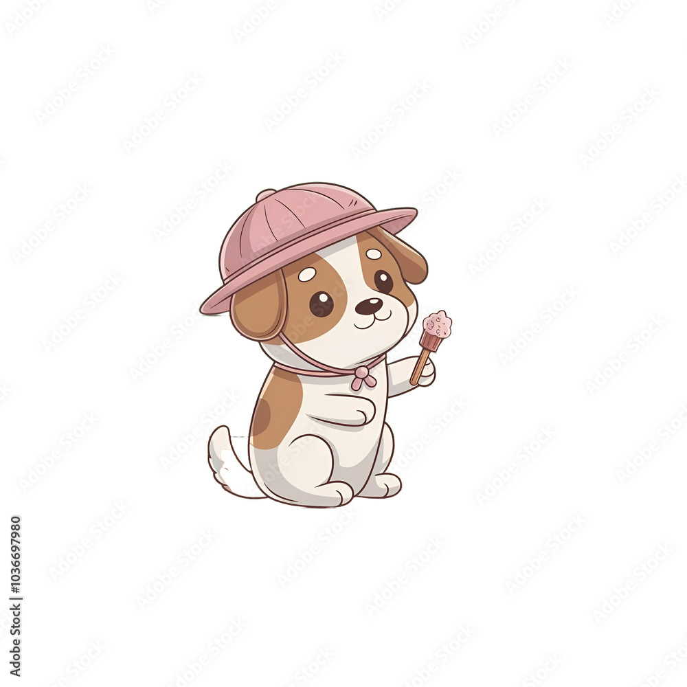 dog with a hat generative AI dog with a hat generative AI