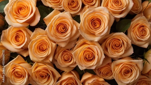 Natural fresh Orange roses flowers background wallpaper