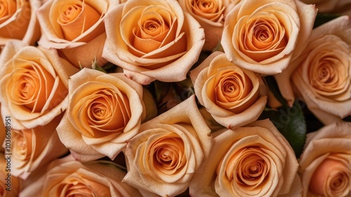 Natural fresh Orange roses flowers background wallpaper