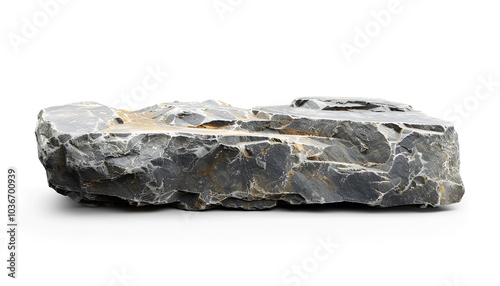 Empty stone surface against white background. Mockup for design