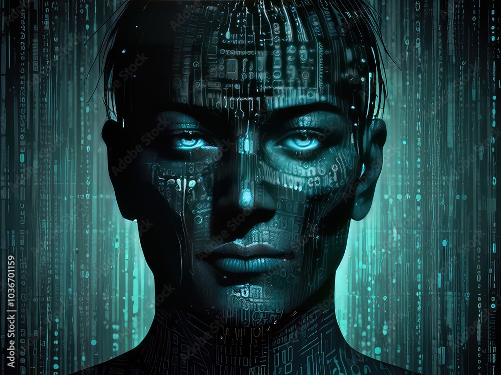 person with code background