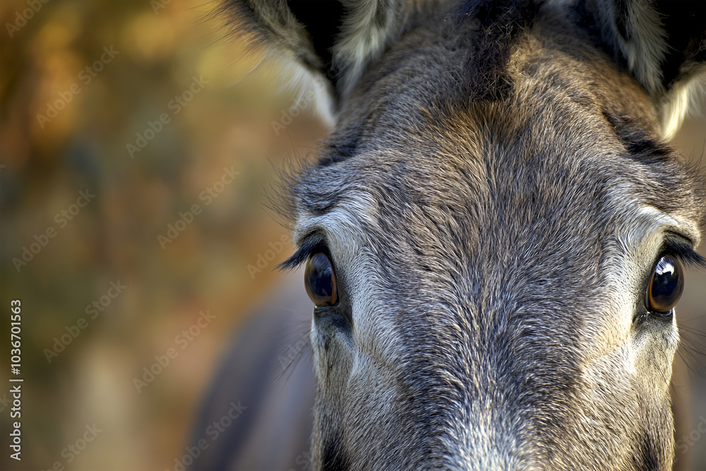 Fototapeta premium Close up of a donkey's eye.