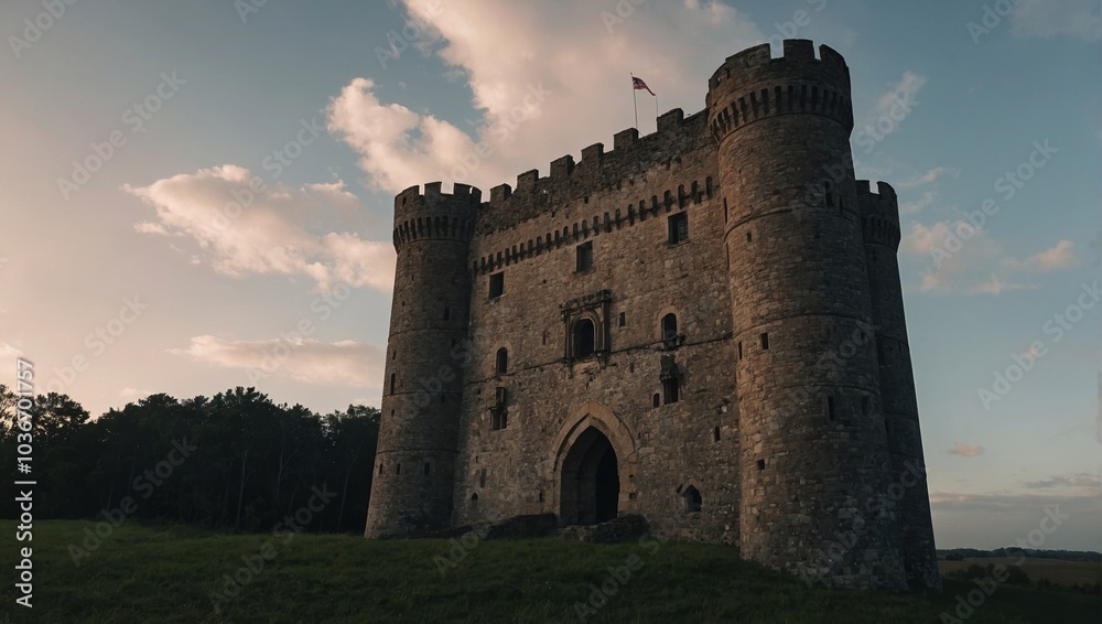 The archer tower stands as a sentinel of peace The archer tower stands as a sentinel of peace