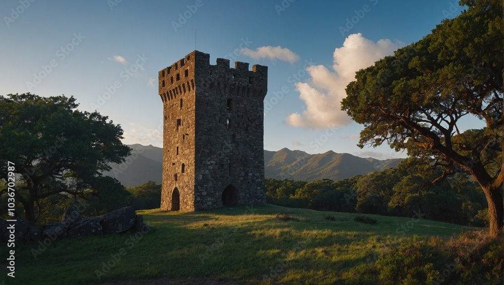 The archer tower stands as a testament to the area's rich history The archer tower stands as a testament to the area's rich history