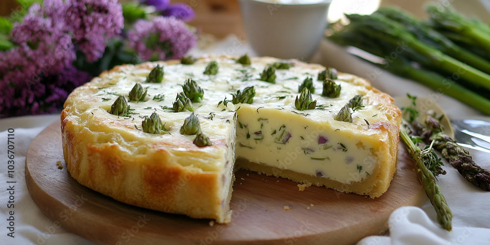 Green asparagus pie. Green asparagus pie.