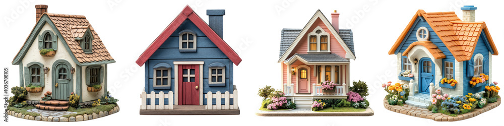 Playhouse - Miniature house for imaginative play, often found in backyards Isolated on Clear White Background Highly Detailed Playhouse - Miniature house for imaginative play, often found in backyards Isolated on Clear White Background Highly Detailed