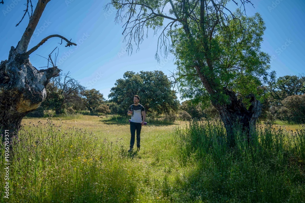 young tall in the middle of nature young tall in the middle of nature