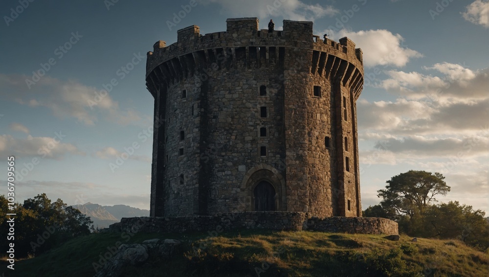The archer tower stands proudly, a beacon of hope for travelers seeking refuge and peace The archer tower stands proudly, a beacon of hope for travelers seeking refuge and peace