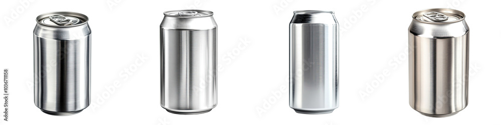 Aluminum can - Lightweight container for beverages, easily recyclable Isolated on Clear White Background Highly Detailed Aluminum can - Lightweight container for beverages, easily recyclable Isolated on Clear White Background Highly Detailed