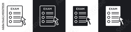 Online exam test icon