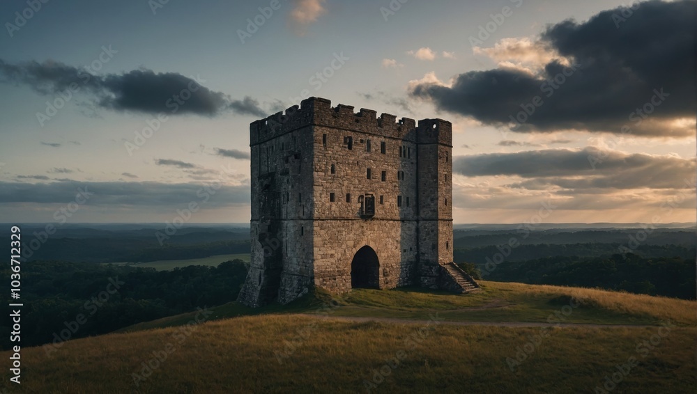 The archer tower stands resilient, a beacon of strength and hope The archer tower stands resilient, a beacon of strength and hope