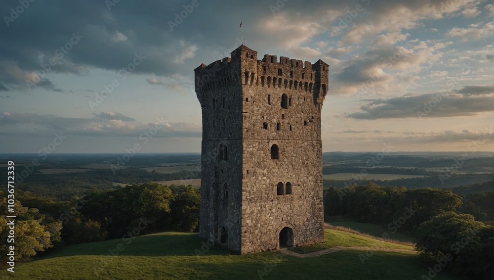 The archer tower stands resilient, a monument to ancient strength The archer tower stands resilient, a monument to ancient strength