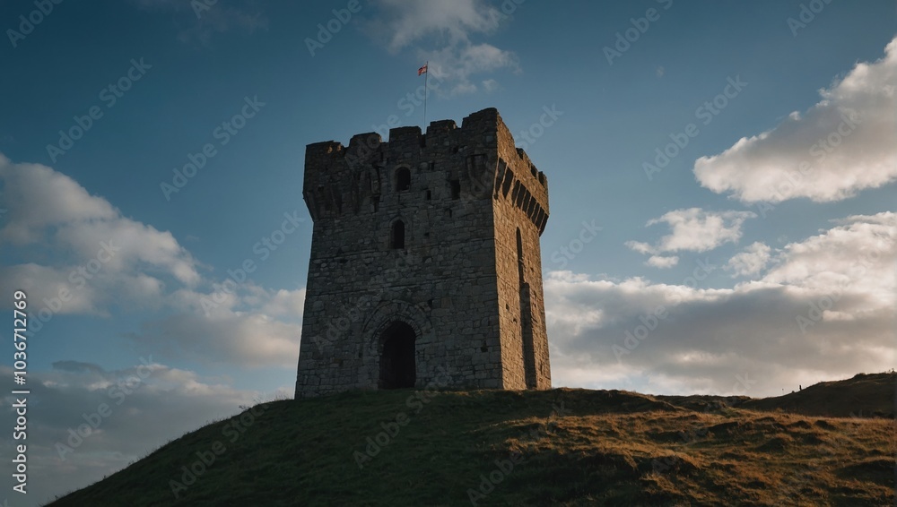 The archer tower stands resilient, a symbol of hope for future days The archer tower stands resilient, a symbol of hope for future days