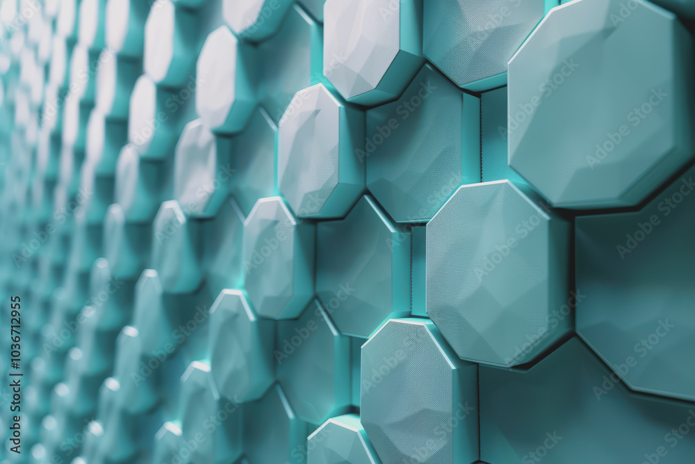 Digital Turquoise Hexagon Abstract Clean Background. Digital Turquoise Hexagon Abstract Clean Background.