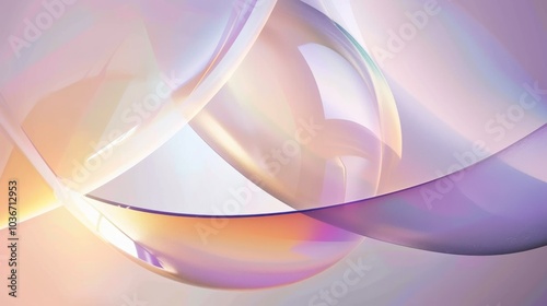 Abstract pastel-colored fluid shapes with soft gradients, futuristic flowing design, Ai Generation