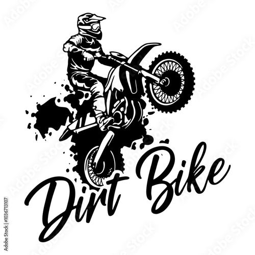 Motocross Racer, Enduro Motorcyclist - Motocross Racing - Dirt Bike Stencil Cut Files