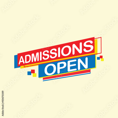 Admissions Open Offer Tag Banner Design Social Media School College Education