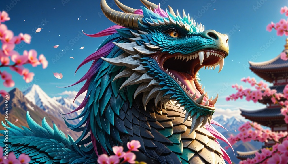 Traditional Japanese Dragon Illustration Traditional Japanese Dragon Illustration