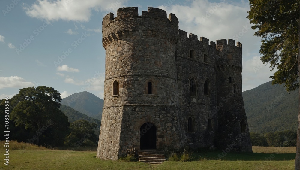 The archer tower stands strong guarding the land against invaders and threats The archer tower stands strong guarding the land against invaders and threats
