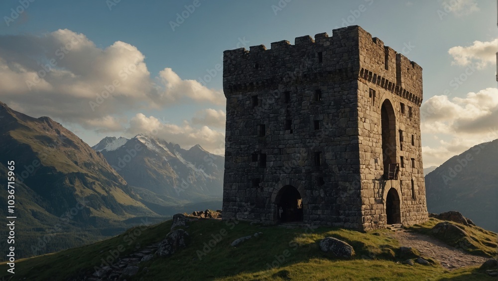 The archer tower stands strong, a reminder of the past's legacy and the future's hope The archer tower stands strong, a reminder of the past's legacy and the future's hope