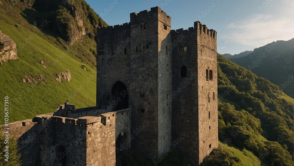 The archer tower stands tall amidst the ancient ruins The archer tower stands tall amidst the ancient ruins