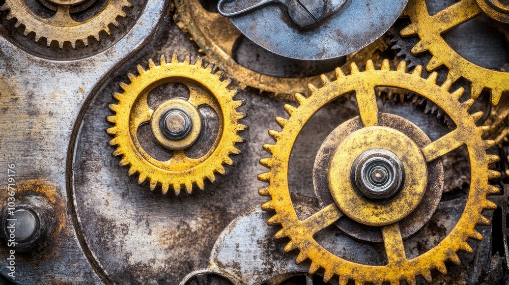A steampunk background filled with intricately detailed rusty gears and cogs, ideal for vintage or industrial-themed designs. A steampunk background filled with intricately detailed rusty gears and cogs, ideal for vintage or industrial-themed designs.