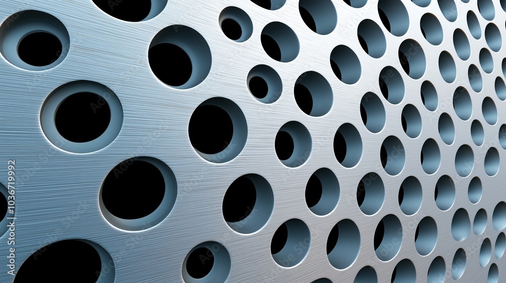 Abstract Metal Surface with Circular Holes Pattern Abstract Metal Surface with Circular Holes Pattern