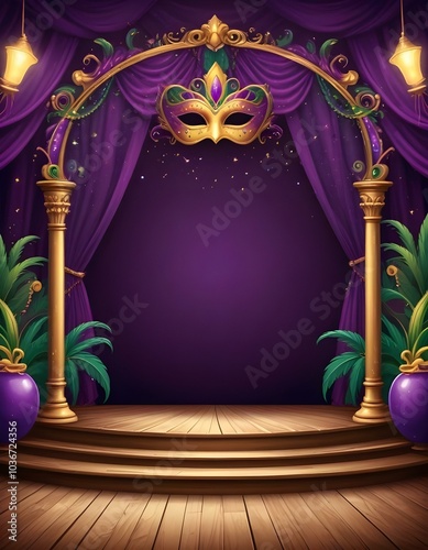 Colorful Mardi gras brazilian carnaval party background for poster or flyer basic  photo