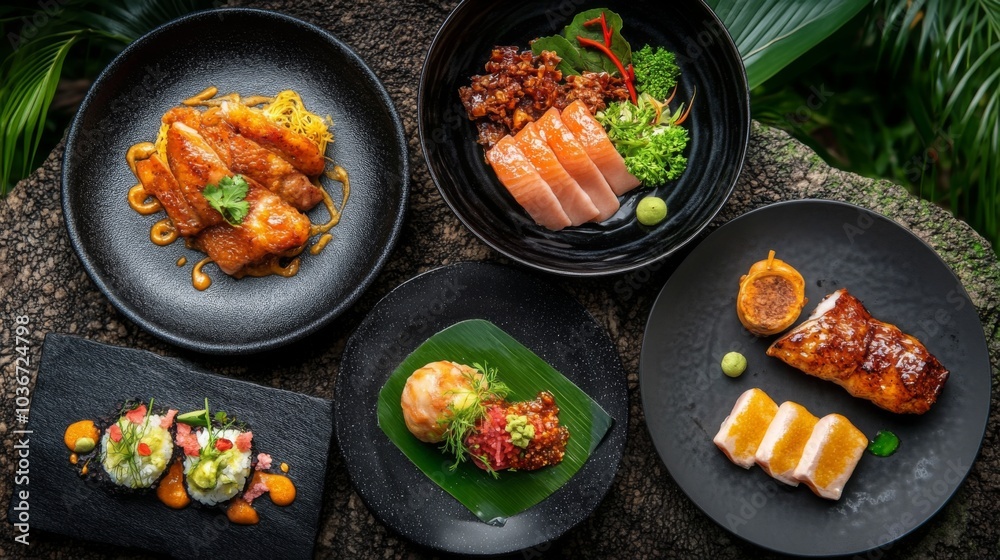 Contemporary Fusion Cuisine with Creative Dishes Contemporary Fusion Cuisine with Creative Dishes