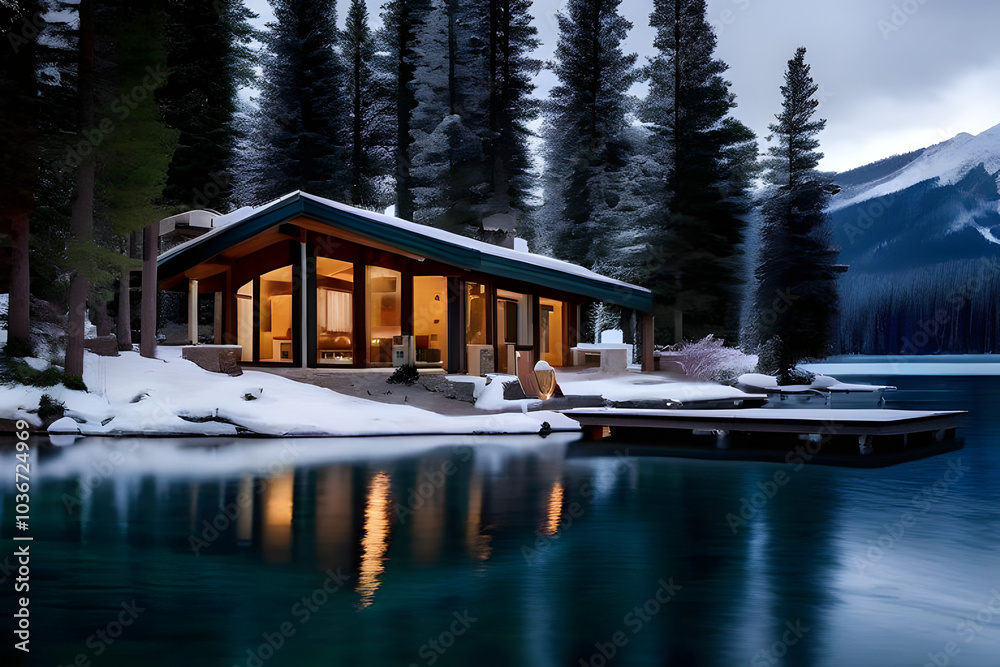 Fototapeta premium winter in the mountains