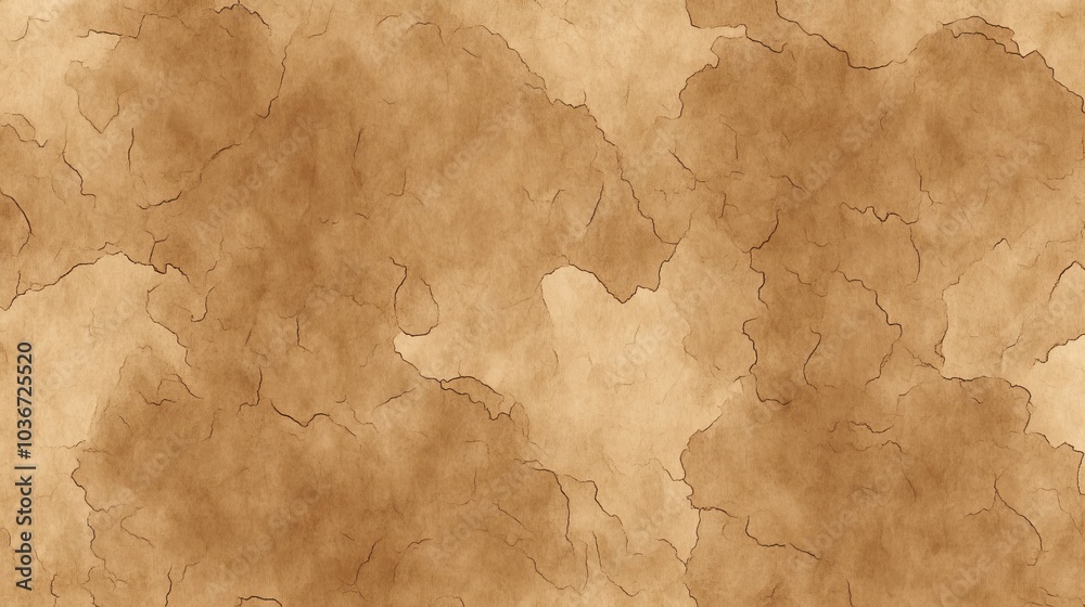 Fototapeta premium Abstract Brown Watercolor Background, Paper Texture. Hand Drawn Splashes, Stained Design Element