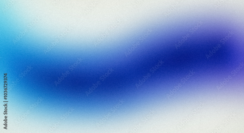 Blue sea sky retro white grainy backdrop design. Abstract retro noisy lines color wave or flow with white background, header, poster template, empty space.