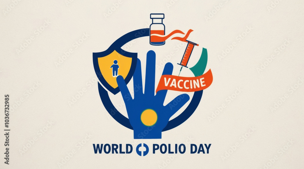 World Polio Day with an illustration of a syringe, globe, and heart. Stock Illustration | Adobe ...