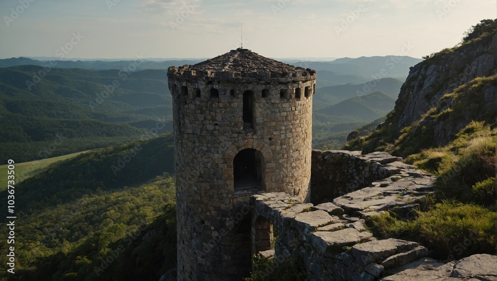 The majestic archer tower illuminates the night sky, enchanting all who behold it The majestic archer tower illuminates the night sky, enchanting all who behold it