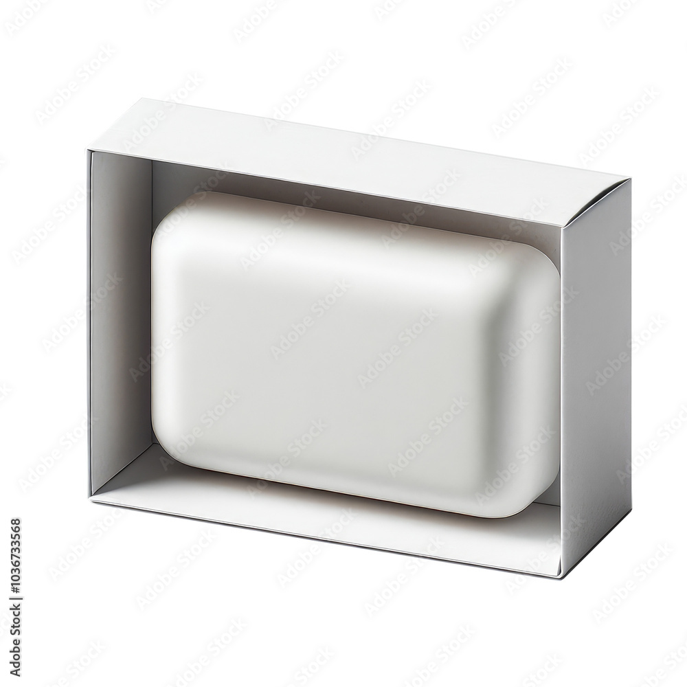 White empty packaging for soap. White empty packaging for soap.