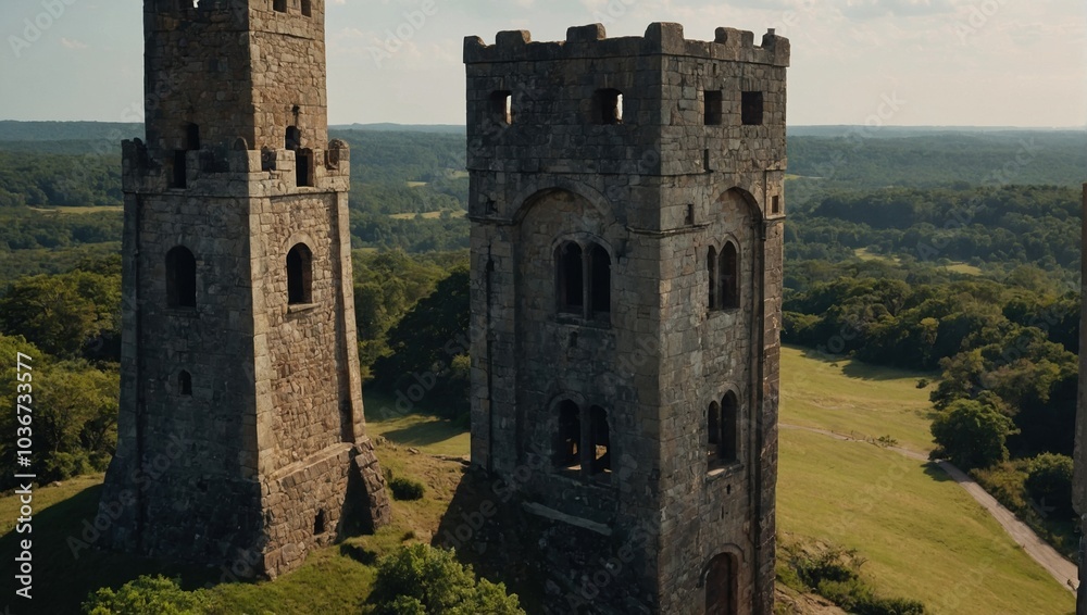 The majestic archer tower offers stunning views of the valley The majestic archer tower offers stunning views of the valley